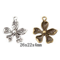 Zinc Alloy Flower Charm Pendant No.194654 for DIY Necklace Bracelet Jewelry Making view 1