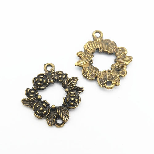 Zinc Alloy Flower Charm Pendant No.422674 for DIY Necklace Bracelet Jewelry Making