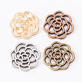 Zinc Alloy Rose Charm Pendant No.570902 for DIY Necklace Bracelet Jewelry Making view 1