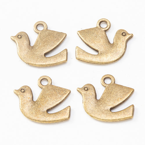 Zinc Alloy Dove Charm Pendant No.742930 for DIY Necklace Bracelet Jewelry Making