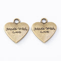 Zinc Alloy Heart Charm Pendant No.631699 for DIY Necklace Bracelet Jewelry Making view 2