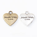 Zinc Alloy Heart Charm Pendant No.631699 for DIY Necklace Bracelet Jewelry Making view 1