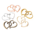 Zinc Alloy Double Hearts Charm Pendant for DIY Necklace Bracelet Jewelry Making view 5
