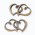 Zinc Alloy Double Hearts Charm Pendant for DIY Necklace Bracelet Jewelry Making view 2