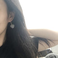 Soft Velvet Look Heart Hook Drop Earrings in Three Colors view 2