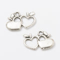 Zinc Alloy Heart Apple Charm Pendant for DIY Necklace Bracelet Jewelry Making view 2