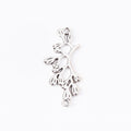 Zinc Alloy Double Leaf Charm Pendant for DIY Necklace Bracelet Jewelry Making view 3