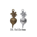 Zinc Alloy Carrot Charm Pendant for DIY Necklace Bracelet Jewelry Making view 1