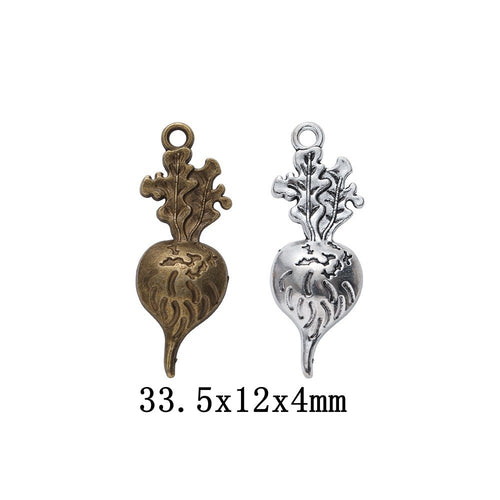 Zinc Alloy Carrot Charm Pendant for DIY Necklace Bracelet Jewelry Making