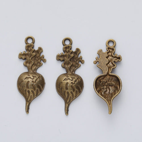 Zinc Alloy Carrot Charm Pendant for DIY Necklace Bracelet Jewelry Making