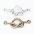 Zinc Alloy Double Heart Charm Pendant No.316726 for DIY Necklace Bracelet Jewelry Making view 1
