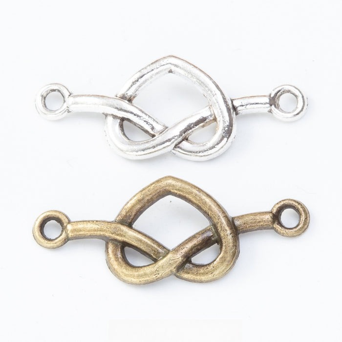 Zinc Alloy Double Heart Charm Pendant No.316726 for DIY Necklace Bracelet Jewelry Making