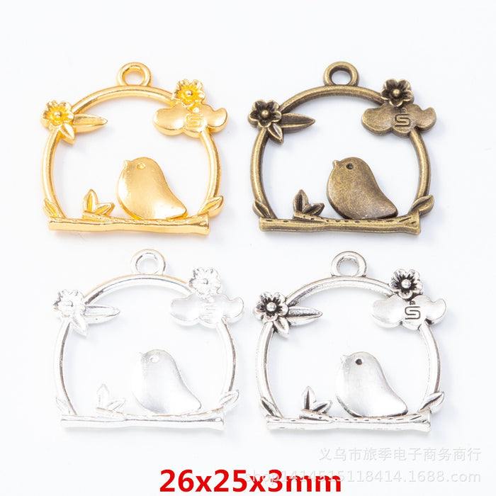 Zinc Alloy Bird Cage Charm Pendant No.868138 for DIY Necklace Bracelet Jewelry Making