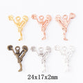 Zinc Alloy Ballerina Girl Charm Pendant for DIY Necklace Bracelet Jewelry Making view 1