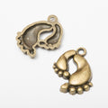 Zinc Alloy Footprints Charm Pendant for DIY Necklace Bracelet Jewelry Making view 3