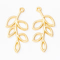 Zinc Alloy Leaf Branch Charm Pendant for DIY Necklace Bracelet Jewelry Making view 4