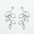 Zinc Alloy Leaf Branch Charm Pendant for DIY Necklace Bracelet Jewelry Making view 3