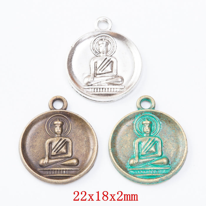 Zinc Alloy Buddha Charm Pendant No.891044 for DIY Necklace Bracelet Jewelry Making