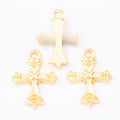 Zinc Alloy Cross Charm Pendant No.979307 for DIY Necklace Bracelet Jewelry Making view 4