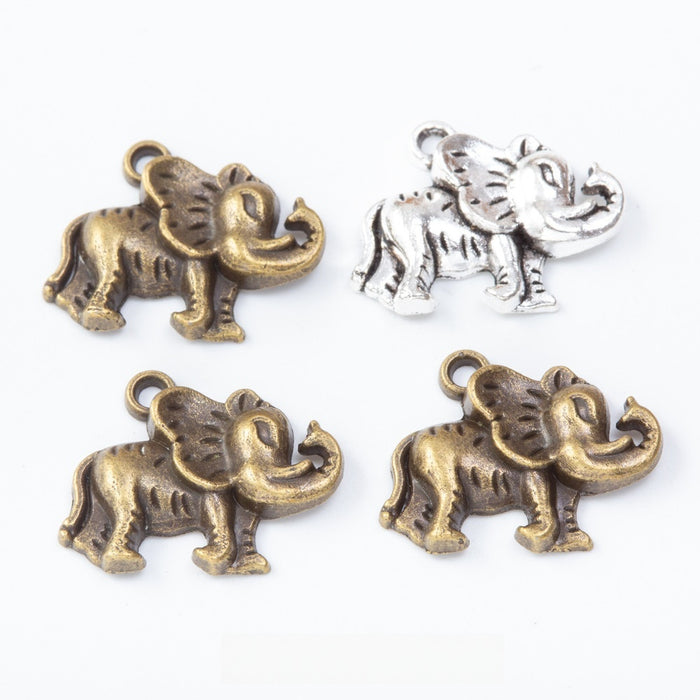 Zinc Alloy Elephant Charm Pendant No.247343 for DIY Necklace Bracelet Jewelry Making