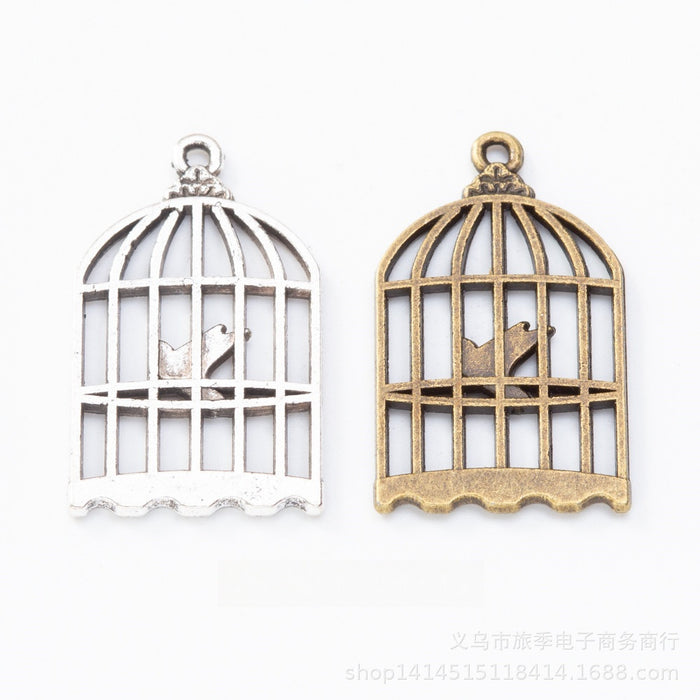 Zinc Alloy Birdcage Charm Pendant No.955203 for DIY Necklace Bracelet Jewelry Making