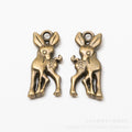 Zinc Alloy Deer Charm Pendant No.093902 for DIY Necklace Bracelet Jewelry Making view 2