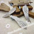 Silver Zinc Alloy Wing Charm Pendant No.364750 for DIY Necklace Bracelet Jewelry Making view 1