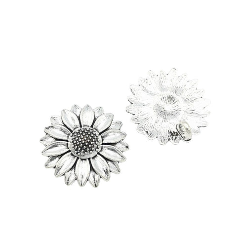 Zinc Alloy Flower Charm Pendant No.196620 for DIY Necklace Bracelet Jewelry Making