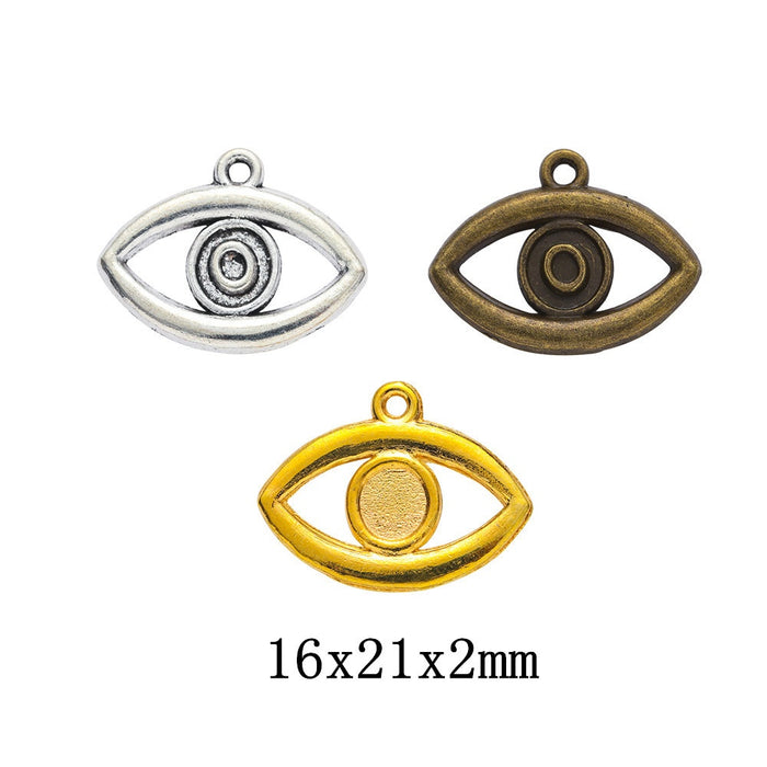 Zinc Alloy Eye Charm Pendant No.476431 for DIY Necklace Bracelet Jewelry Making