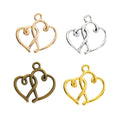 Zinc Alloy Double Heart Charm Pendant No.874105 for DIY Necklace Bracelet Jewelry Making view 5