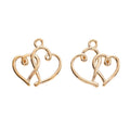 Zinc Alloy Double Heart Charm Pendant No.874105 for DIY Necklace Bracelet Jewelry Making view 4