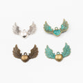 Zinc Alloy Winged Heart Charm Pendant No.892463 for DIY Necklace Bracelet Jewelry Making view 5