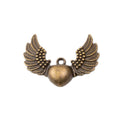 Zinc Alloy Winged Heart Charm Pendant No.892463 for DIY Necklace Bracelet Jewelry Making view 3
