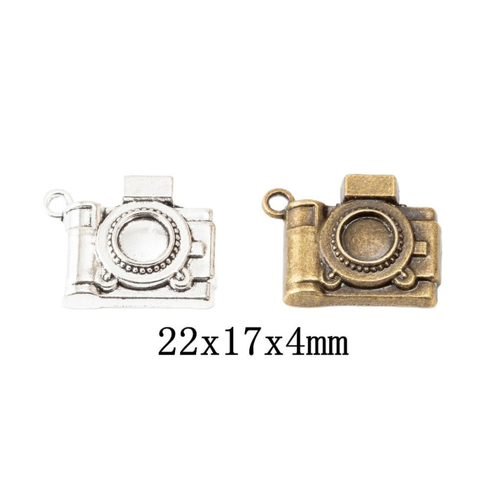 Zinc Alloy Camera Charm Pendant No.143585 for DIY Necklace Bracelet Jewelry Making