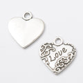 Zinc Alloy Love Heart Charm Pendant No.574454 for DIY Necklace Bracelet Jewelry Making view 2