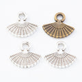 Zinc Alloy Fan Charm Pendant No.915250 for DIY Necklace Bracelet Jewelry Making view 1