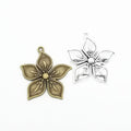 Zinc Alloy Flower Charm Pendant No.041982 for DIY Necklace Bracelet Jewelry Making view 4