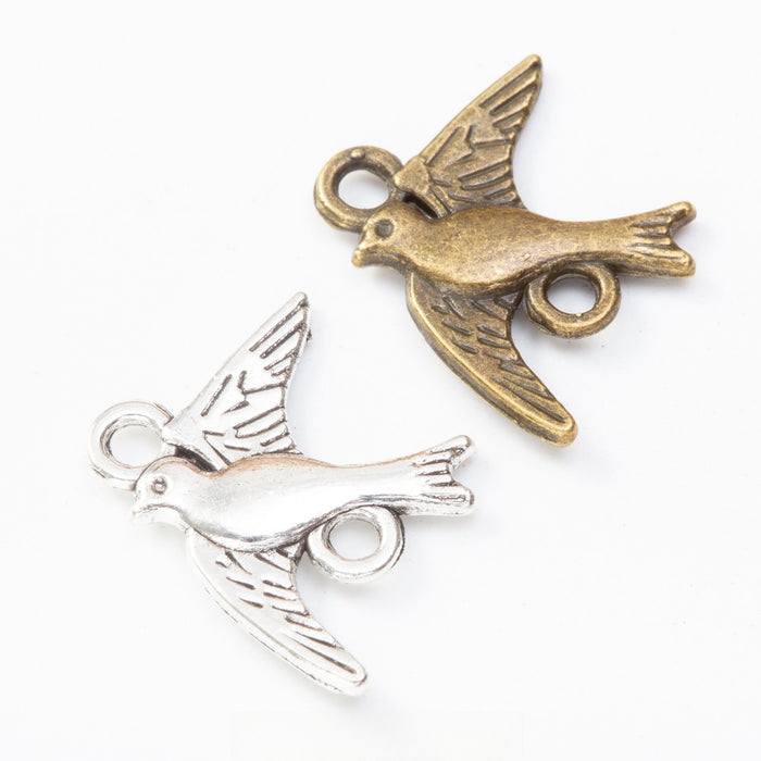 Zinc Alloy Bird Charm Pendant No.276501 for DIY Necklace Bracelet Jewelry Making