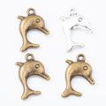 Zinc Alloy Dolphin Charm Pendant No.886638 for DIY Necklace Bracelet Jewelry Making view 4