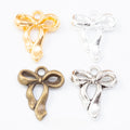Zinc Alloy Bow Charm Pendant No.342144 for DIY Necklace Bracelet Jewelry Making view 1