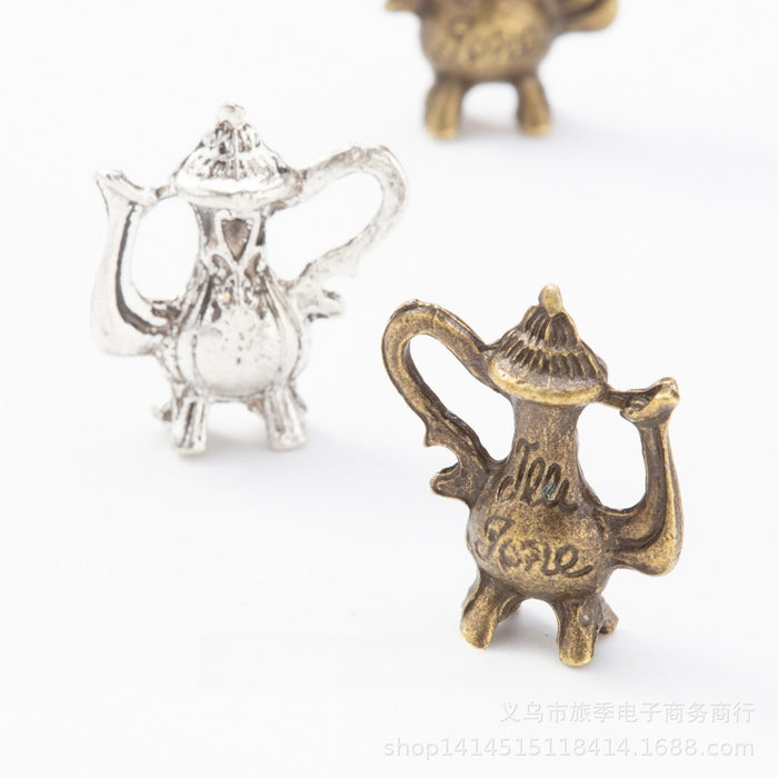Zinc Alloy Teapot Charm Pendant No.680226 for DIY Necklace Bracelet Jewelry Making