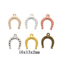 Zinc Alloy Horseshoe Charm Pendant No.115049 for DIY Necklace Bracelet Jewelry Making view 1