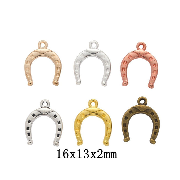 Zinc Alloy Horseshoe Charm Pendant No.115049 for DIY Necklace Bracelet Jewelry Making