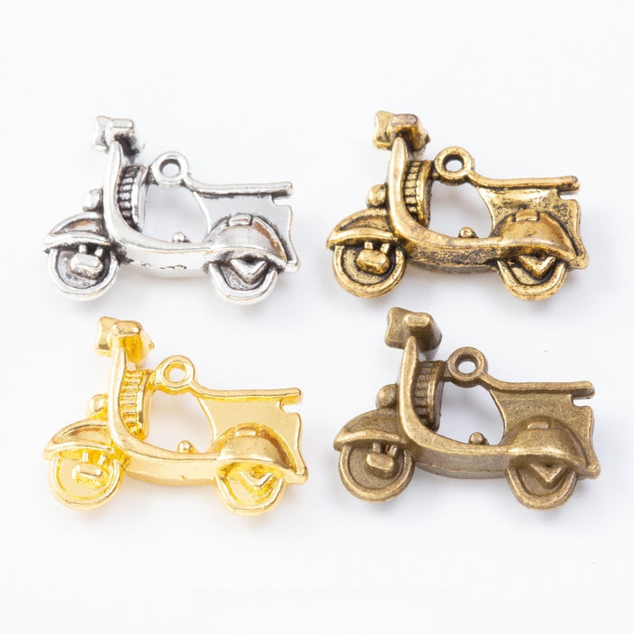 Zinc Alloy Electric Scooter Charm Pendant No.136222 for DIY Necklace Bracelet Jewelry Making