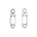 Zinc Alloy Safety Pin Charm Pendant No.136259 for DIY Necklace Bracelet Jewelry Making view 2