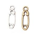 Zinc Alloy Safety Pin Charm Pendant No.136259 for DIY Necklace Bracelet Jewelry Making view 1