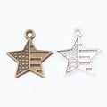 Zinc Alloy Five Point Star Charm Pendant No.469340 for DIY Necklace Bracelet Jewelry Making view 1