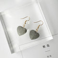 Soft Velvet Look Heart Hook Drop Earrings in Three Colors view 8