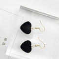 Soft Velvet Look Heart Hook Drop Earrings in Three Colors view 6