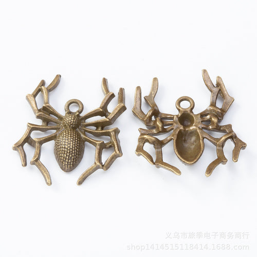 Zinc Alloy Spider Charm Pendant No.041094 for DIY Necklace Bracelet Jewelry Making